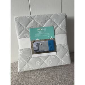 Pillowfort Absorbent Waterproof Anywhere Pad w/Plush Cover 30" x 54" Light Gray